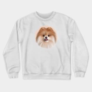 Cute Pomeranian Drawing Crewneck Sweatshirt